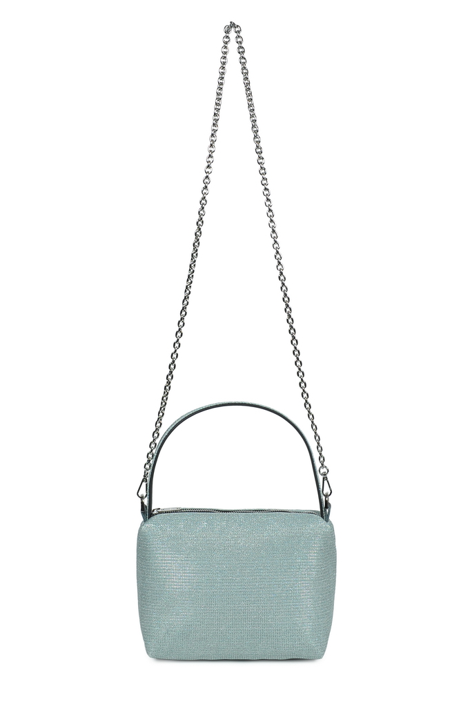 astuccio baby chain glitter my menta + chain nikel