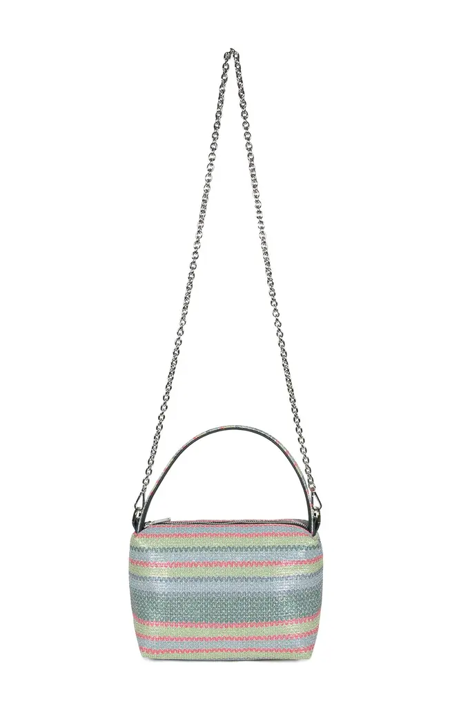 astuccio baby chain glitter stripe chain nikel