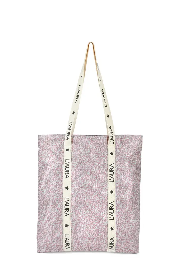 shopping small logo glitter corallo cipria
